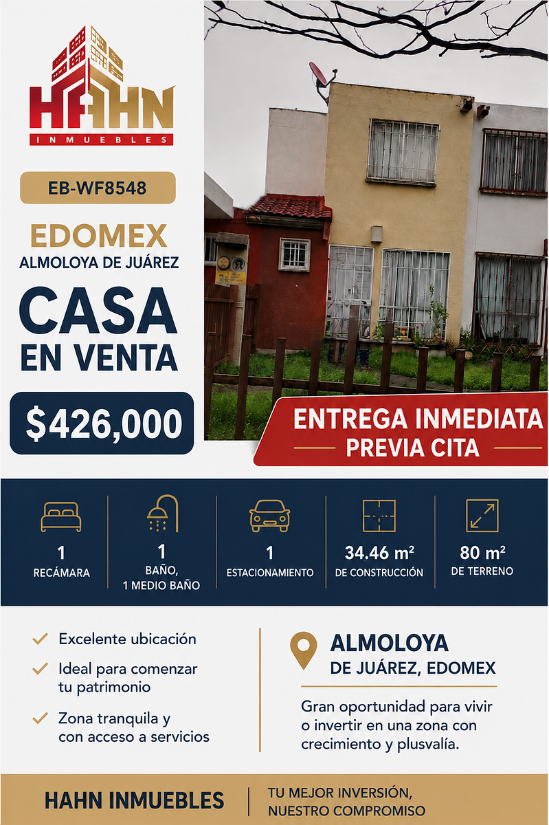 Casa en venta en Santa Juana Primera seccion, Almoloya de Juárez — foto 1 de 10