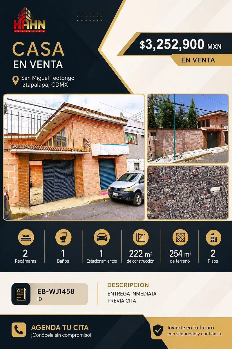 Casa en venta en San Miguel Teotongo, Iztapalapa — foto 1 de 13