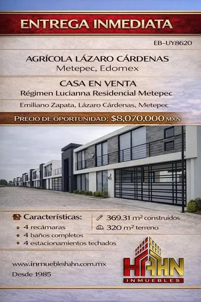 Casa en venta en Lázaro Cárdenas, Metepec — foto 2 de 8