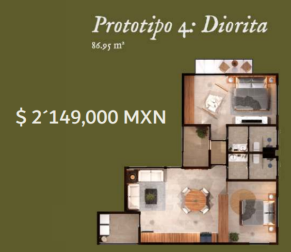 Departamento en venta en Cholul, Mérida — foto 2 de 14