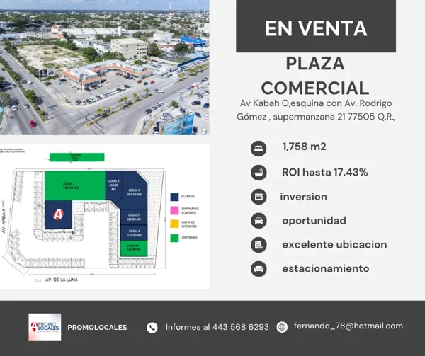 ¡Oportunidad única para inversionistas visionarios!  
Esta Plaza Comercial en Venta sobre Av. Kaba