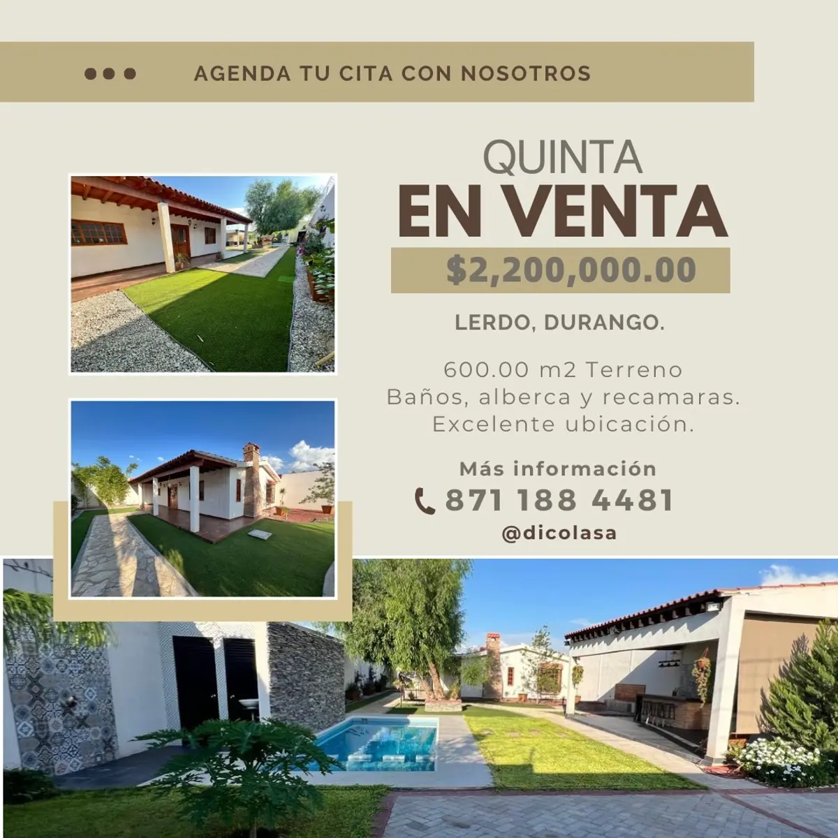 Quinta en venta en Ciudad Juárez, Lerdo — foto 1 de 7
