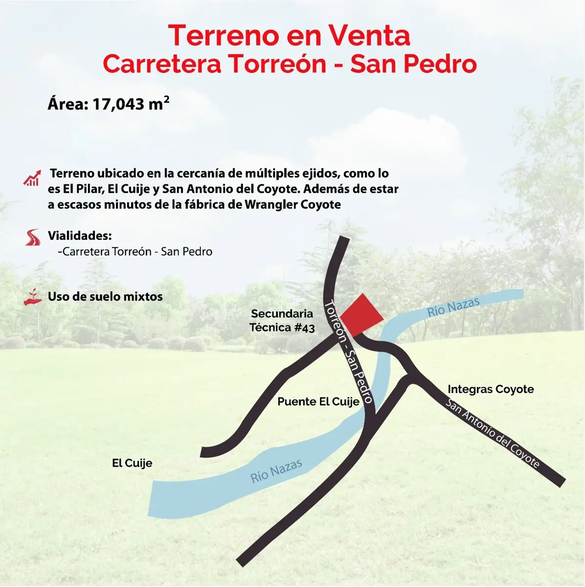Terreno en venta en San Antonio del Coyote, Matamoros — foto 1 de 10