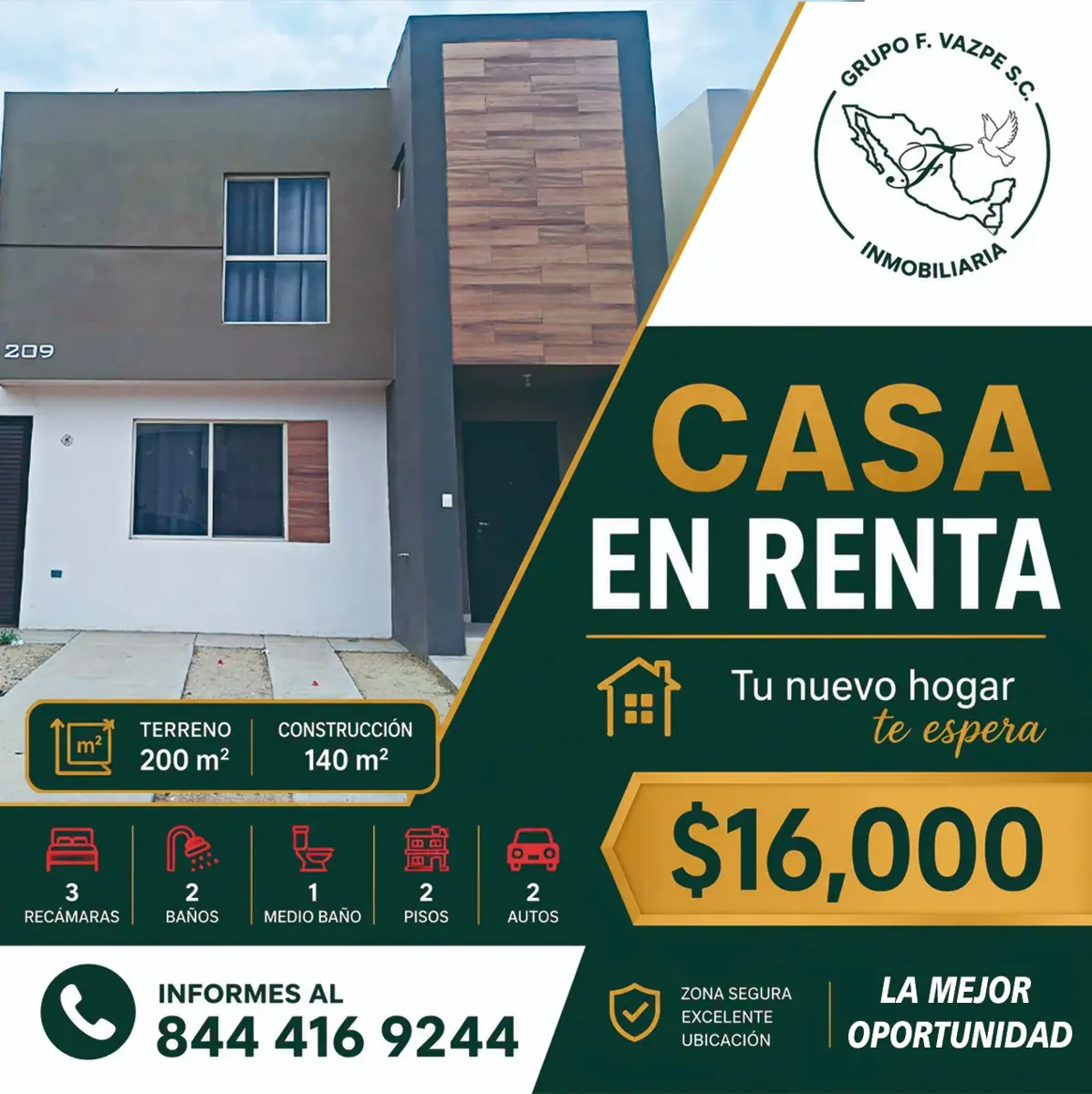 Casa en renta en Villas Castellana, Saltillo — foto 1 de 25