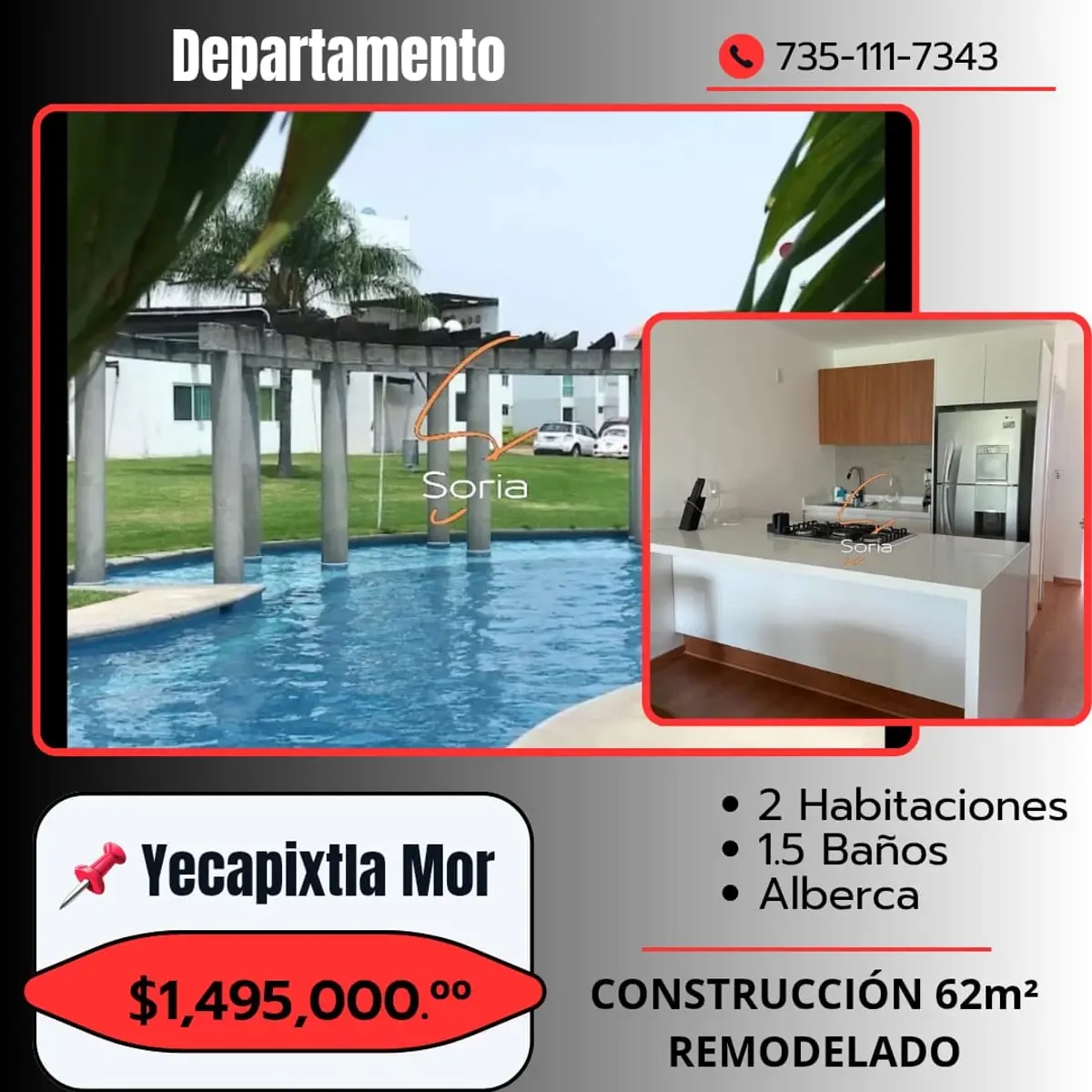 Departamento en venta en Nueva Yecapixtla, Yecapixtla — foto 1 de 30