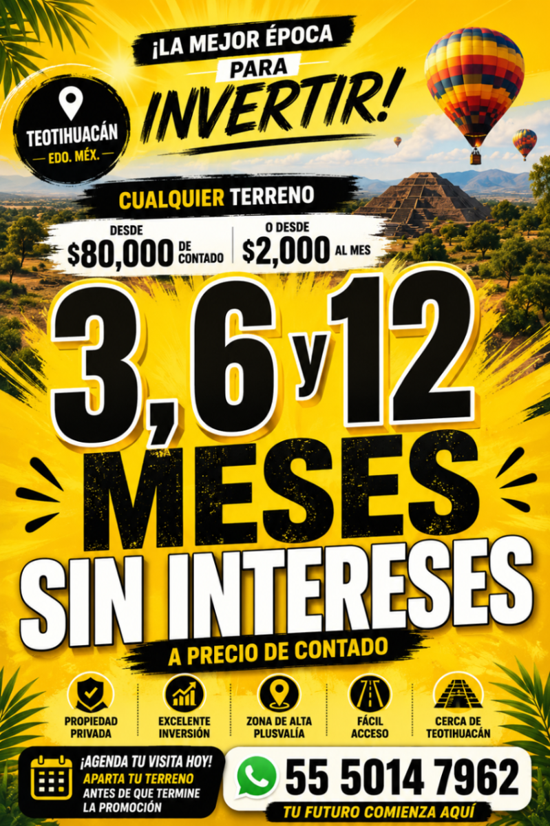 Terreno en venta en Santa María Maquixco, Teotihuacán — foto 1 de 8