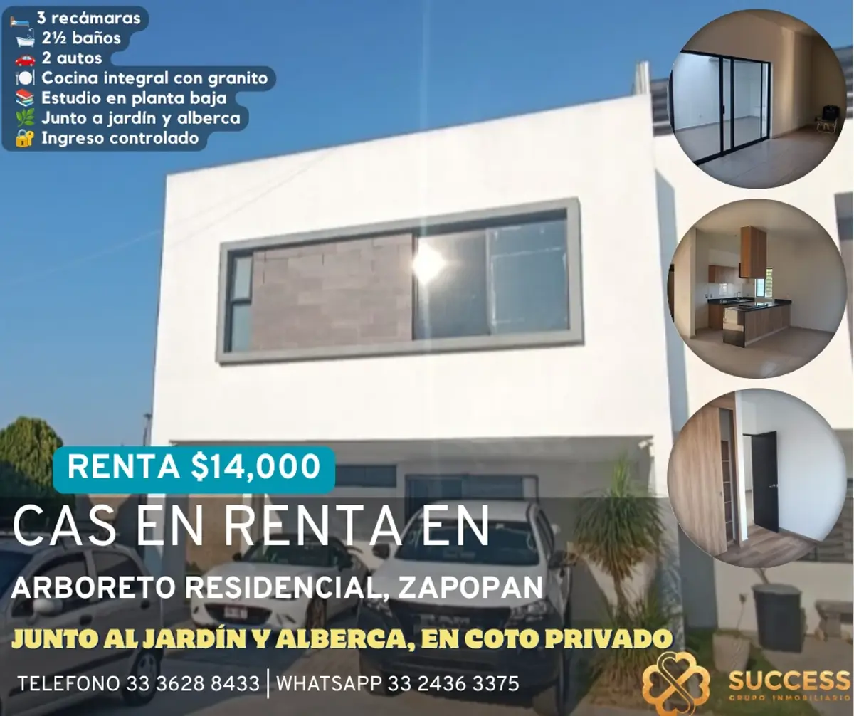Casa en renta en Arboreto Residencial, Zapopan — foto 1 de 15