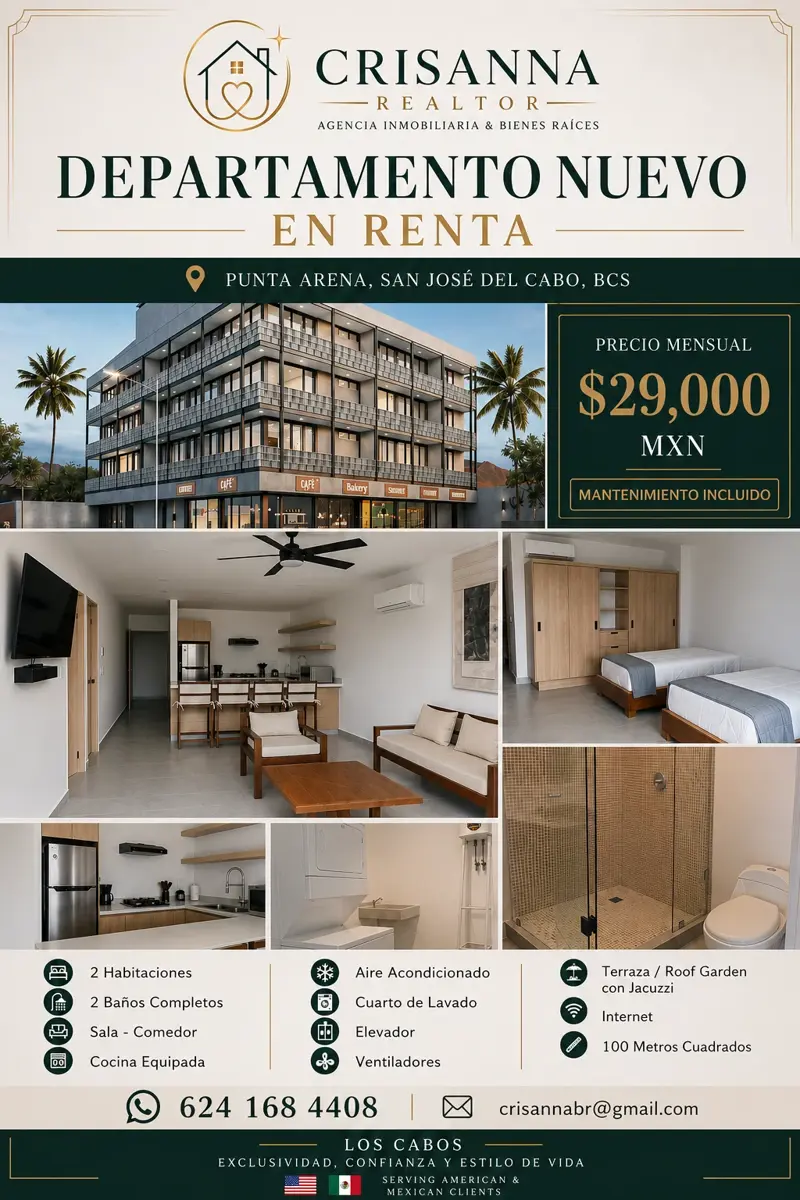 Departamento en renta en Lomas de Rosarito, Los Cabos — foto 1 de 13