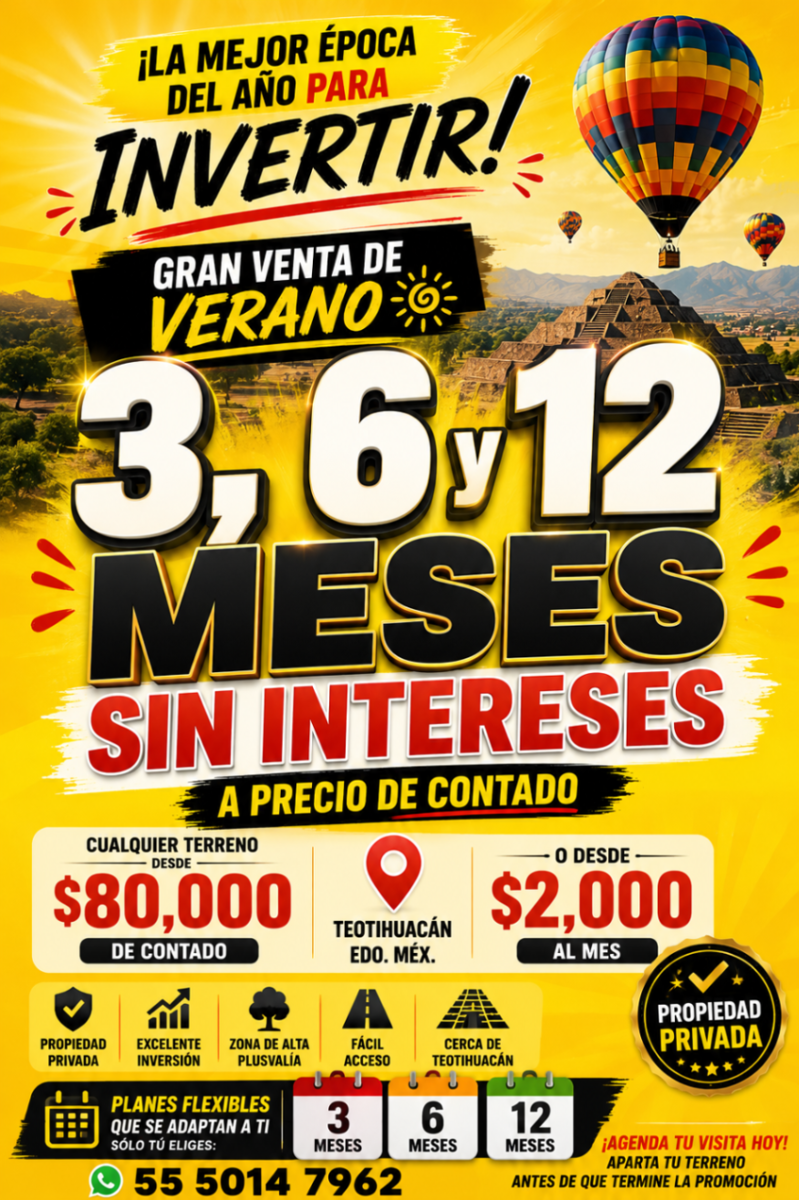 Terreno en venta en San Agustin Actipac, Teotihuacán — foto 1 de 9