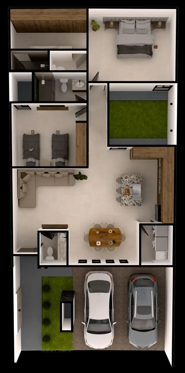 Vista 2 de Casa en Venta de un piso en Viñedos, Torreón Coah