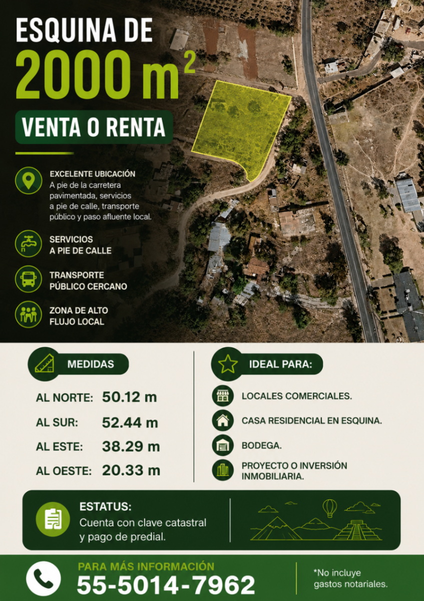 Terreno en renta en Palomar Maquixco, Teotihuacán — foto 1 de 8