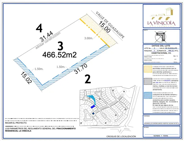 Terreno en venta en La Vinícola Residencial, Torreón — foto 2 de 13