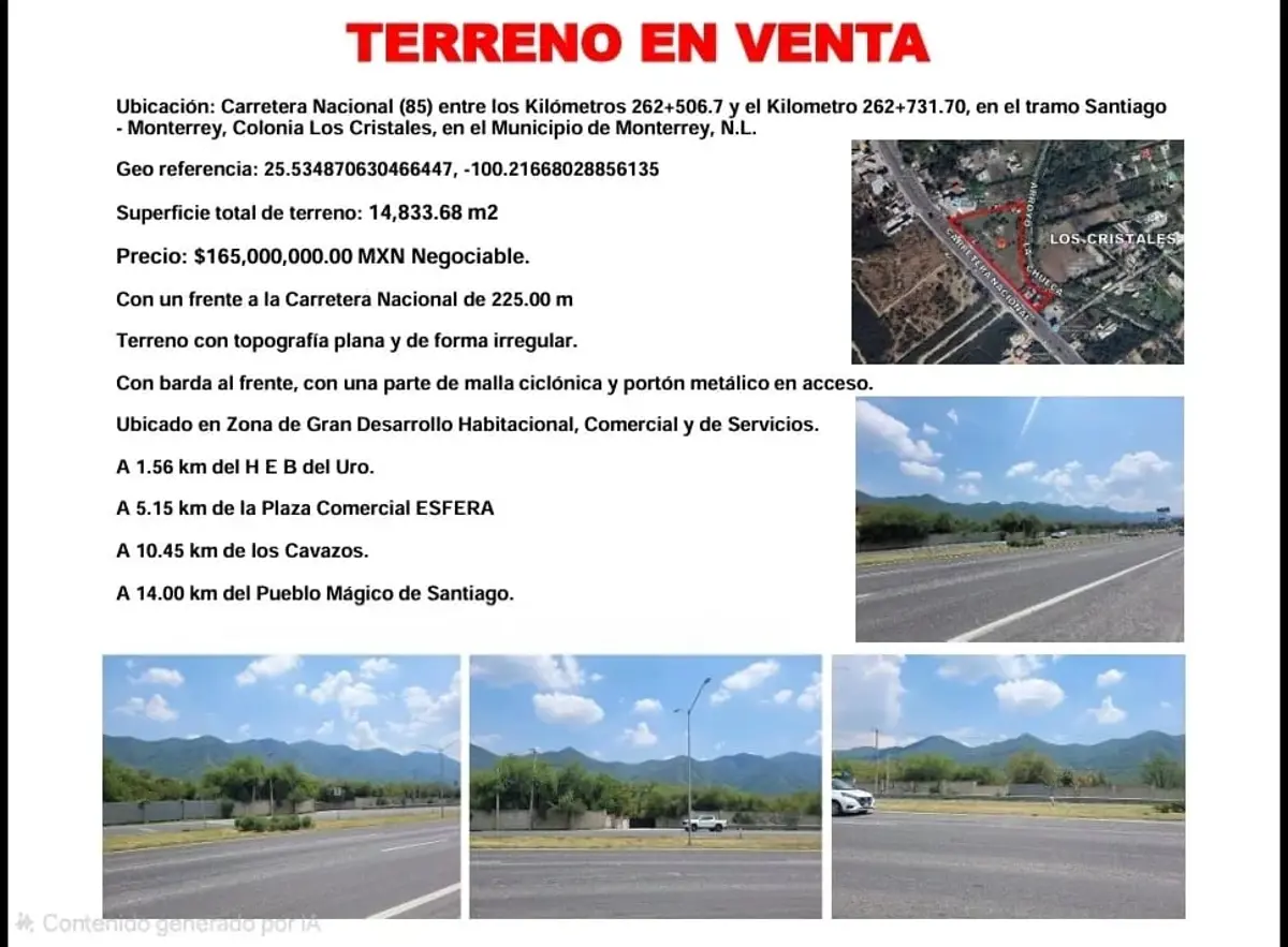Terreno en venta en Los Cristales, Monterrey — foto 1 de 6