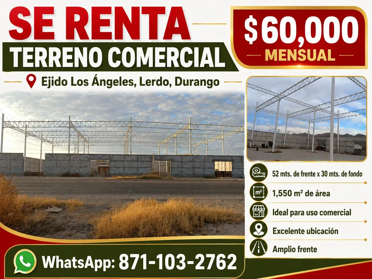 Terreno en renta en Los Angeles, Lerdo — foto 1 de 7