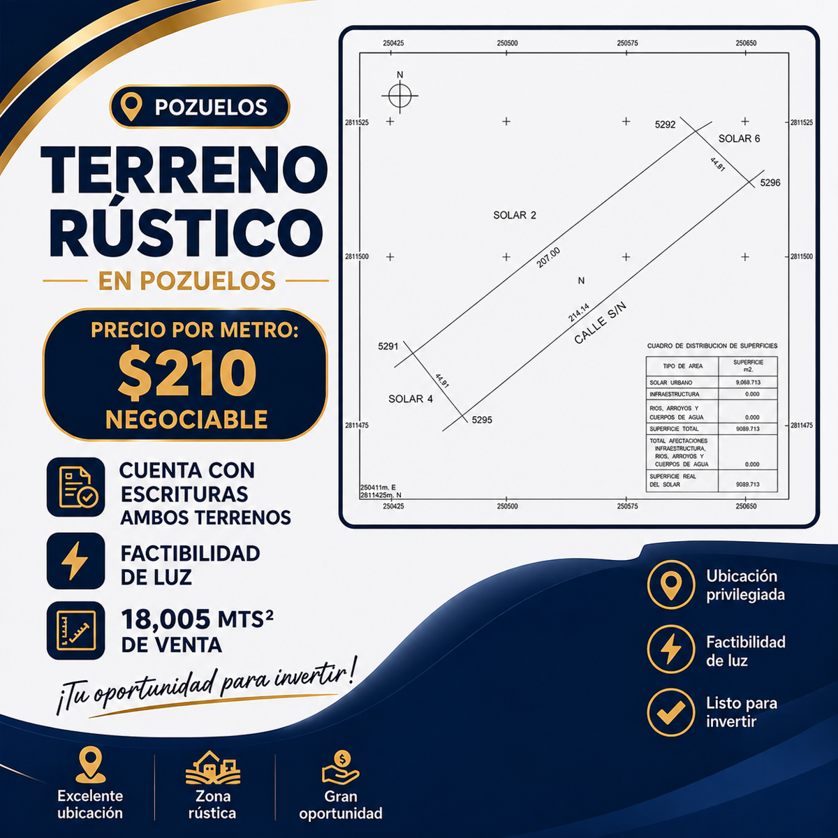 Terreno en venta en Pozuelos de Abajo, Frontera — foto 1 de 2