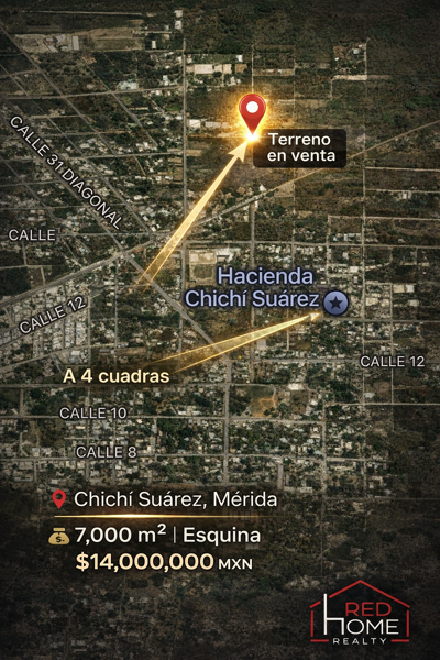 Terreno en venta en Chichi Suarez, Mérida — foto 2 de 9