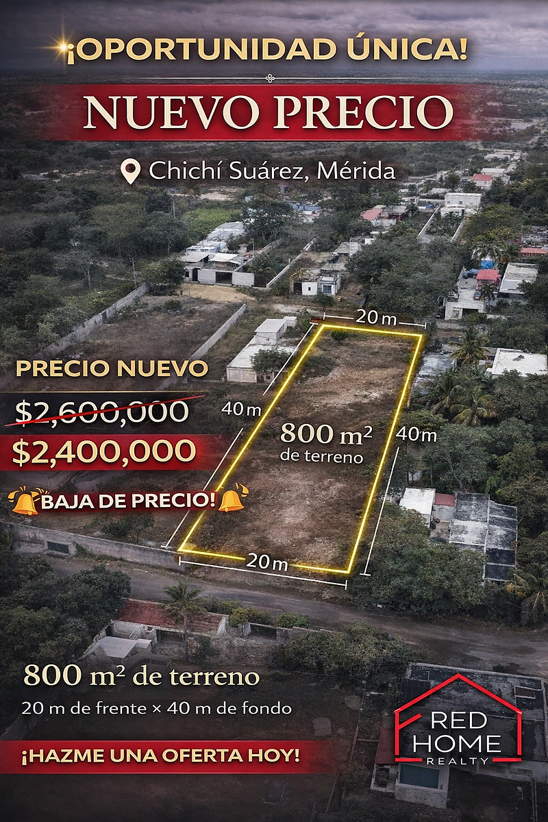 Terreno en venta en Chichi Suarez, Mérida — foto 1 de 8