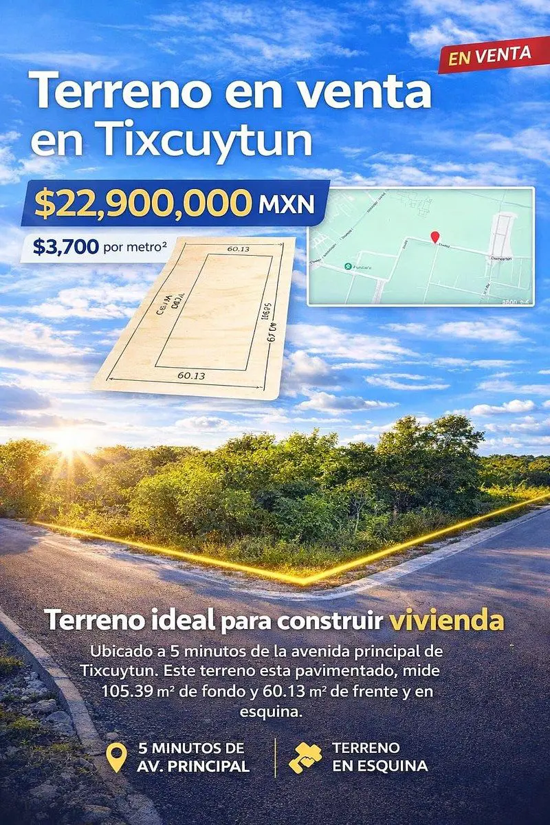Terreno en venta en Tixcuytun, Mérida — foto 1 de 7