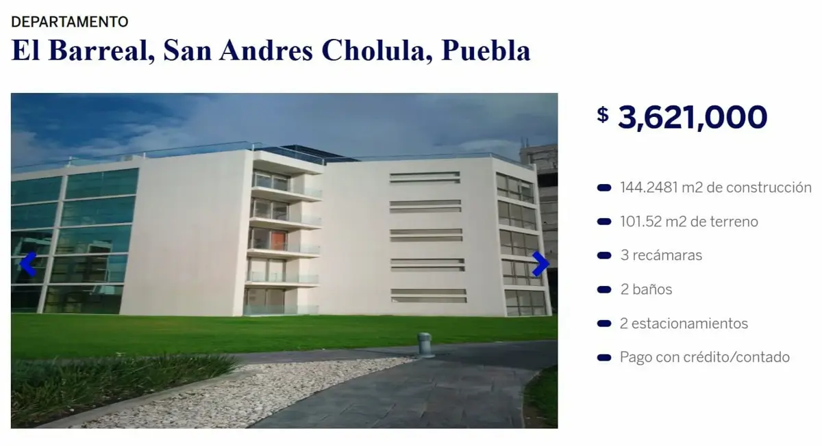 Departamento en venta en El Barreal, San Andrés Cholula — foto 1 de 8