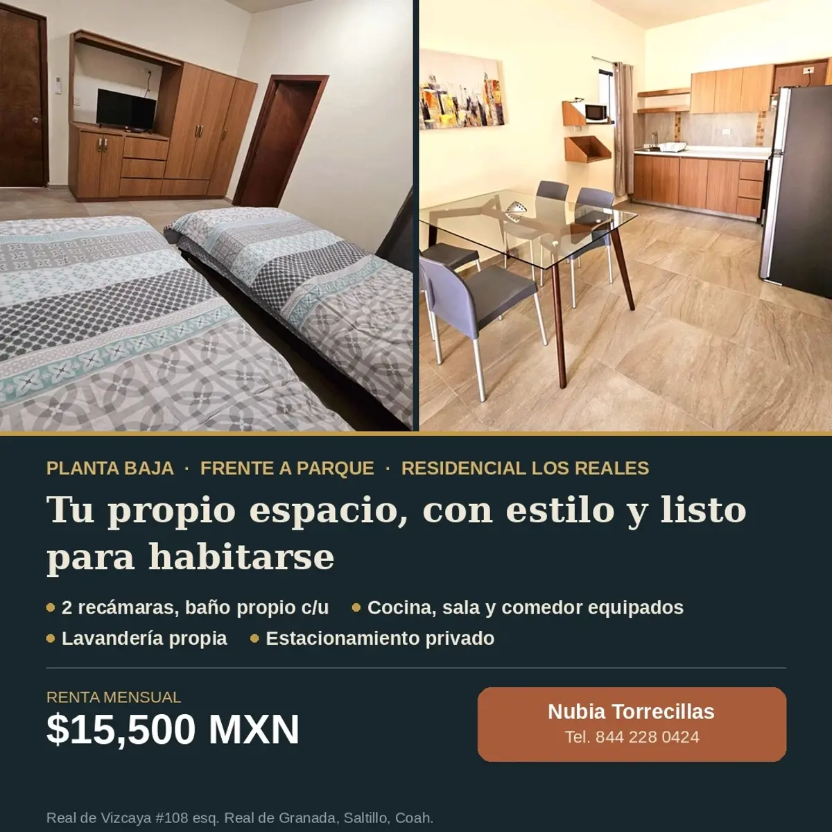 Departamento en renta en Residencial los Reales, Saltillo — foto 1 de 2