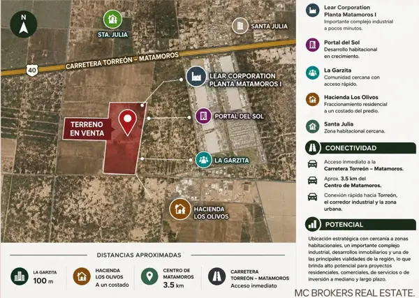 Terreno en venta en El Olivo, Matamoros — foto 3 de 4