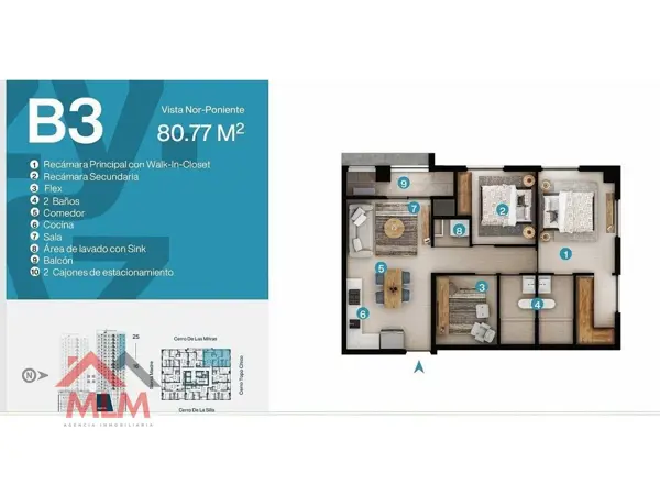 Departamento en venta en Mitras Centro, Monterrey — foto 3 de 6