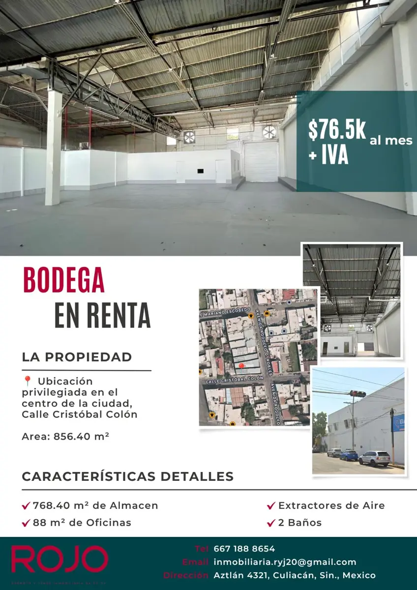 Bodega en renta en Centro, Culiacán — foto 1 de 4