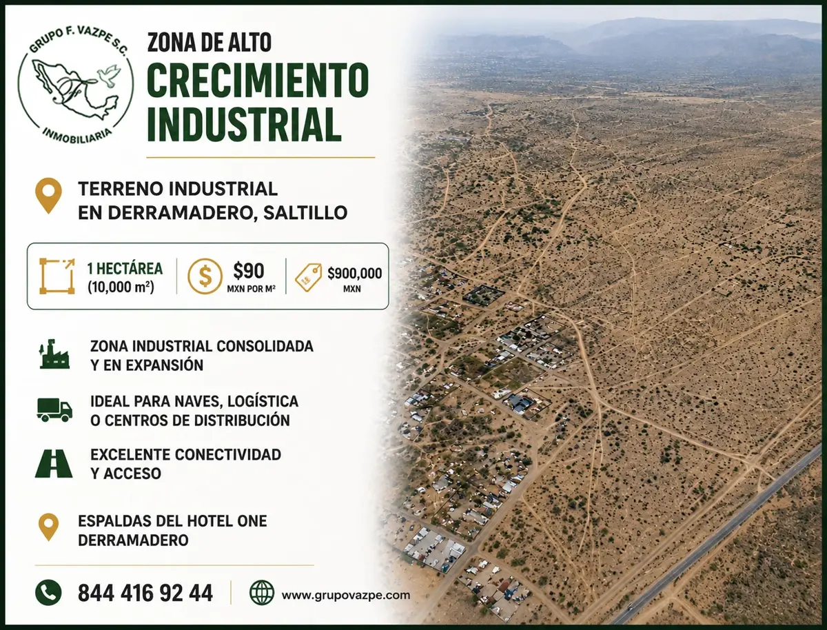 Terreno en venta en El Derramadero, Saltillo