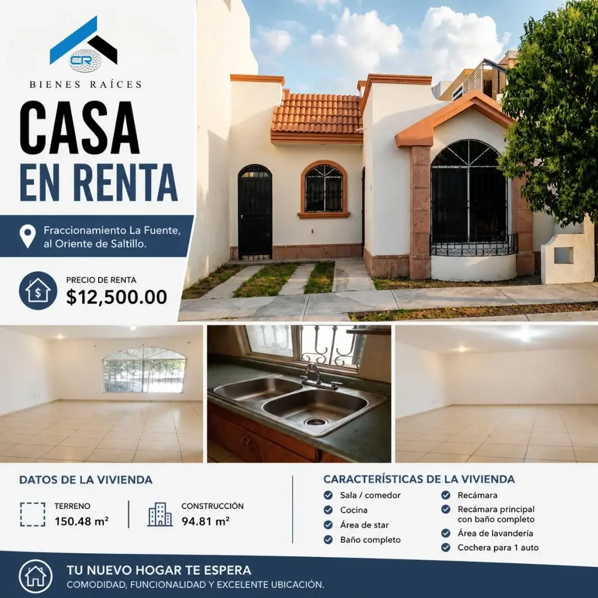 Casa en renta en La Fuente, Saltillo — foto 1 de 9