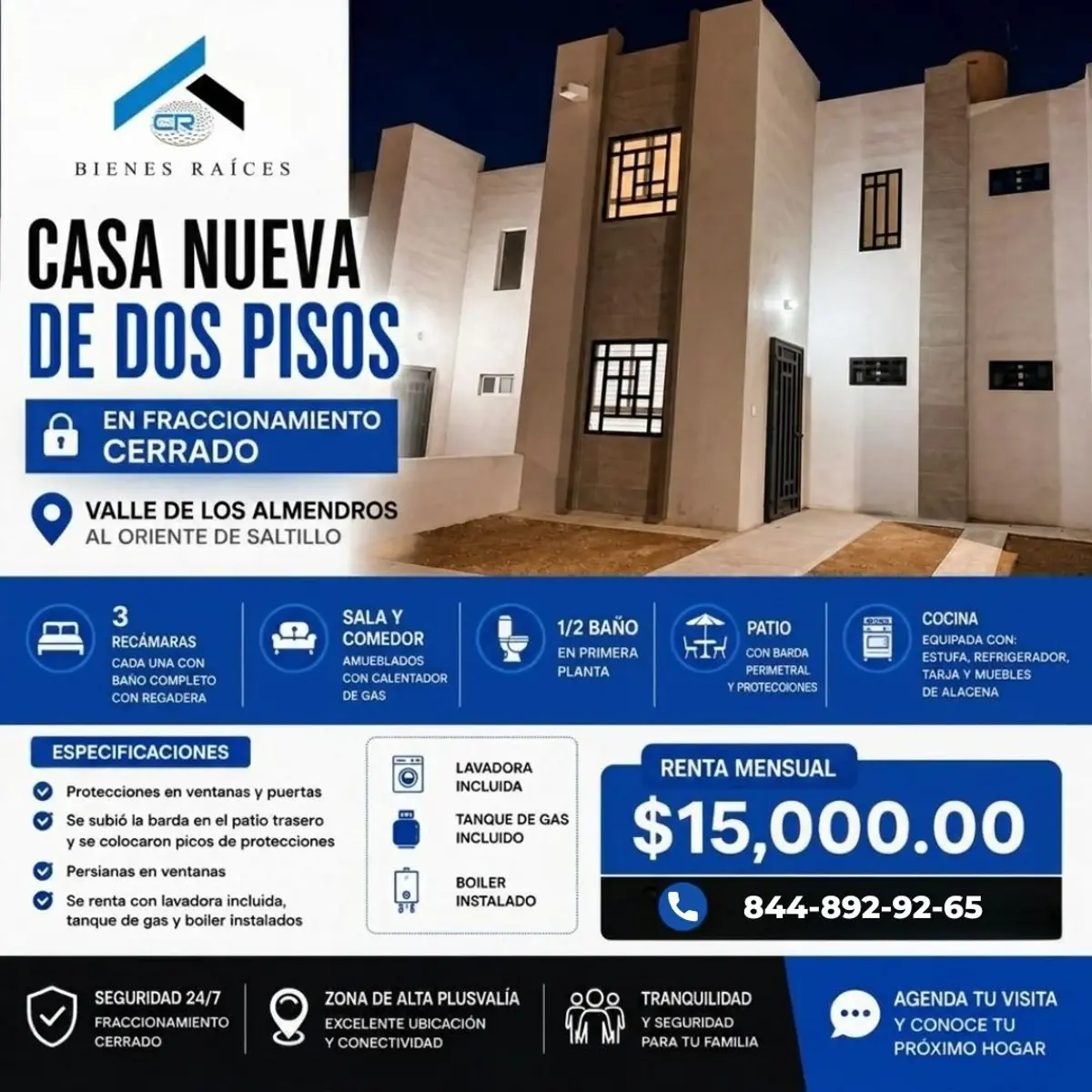 Casa en renta en Valle de los Almendros, Saltillo — foto 1 de 13