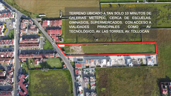 Terreno en venta en San Salvador Tizatlalli, Metepec — foto 2 de 10
