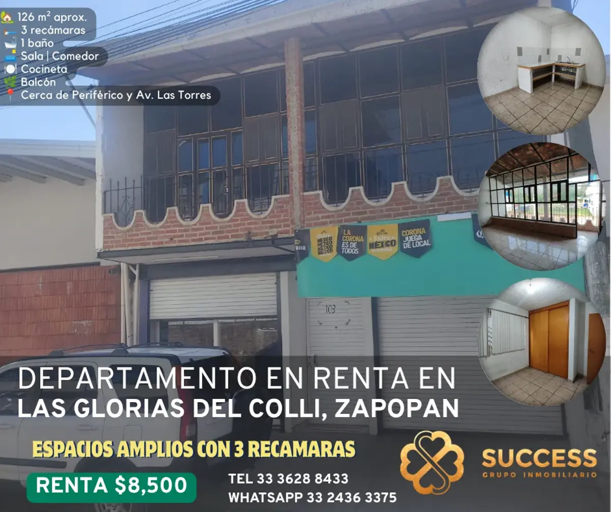 Departamento en renta en Glorias del Colli, Zapopan — foto 1 de 9