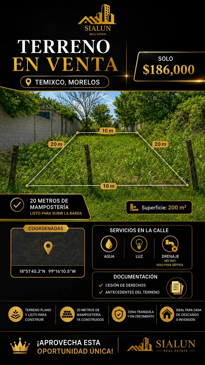 Terreno en venta en La Parota, Temixco