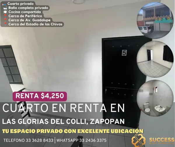 Cuarto en Renta – La Gloria del Colli, Zapopan