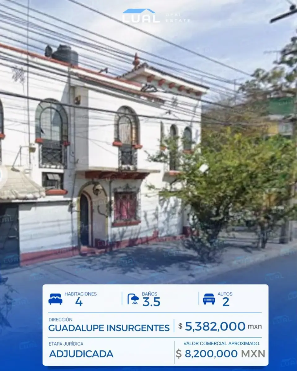 Casa en venta en Guadalupe Insurgentes, Gustavo A. Madero — foto 1 de 4
