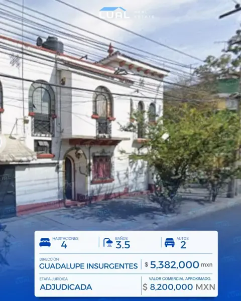 Bella Casa de Oportunidad en Calle Excelsior, Col. Guadalupe Insurgentes, CDMX, pregunta !!!!
