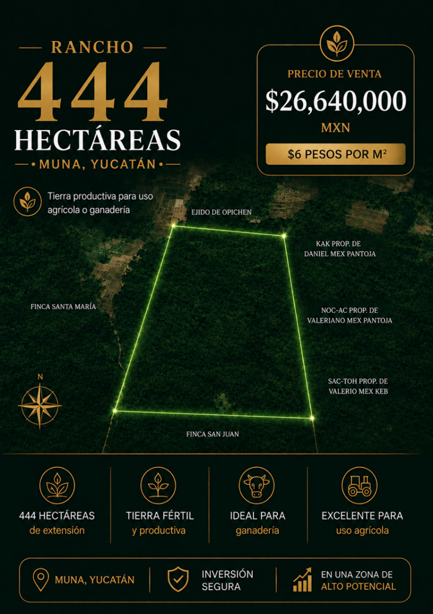 Finca-Rancho en venta en Muna de Leopoldo Arana Cabrera, Muna — foto 1 de 3