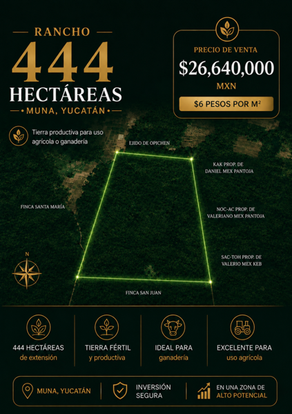 RANCHO EN VENTA EN MUNA