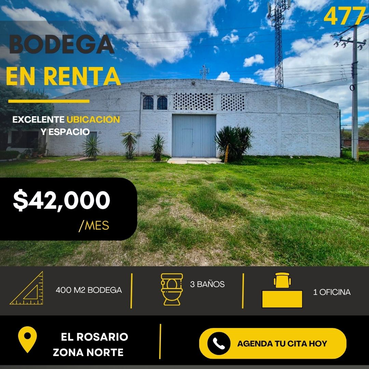 Bodega en renta en El Rosario, León — foto 1 de 14