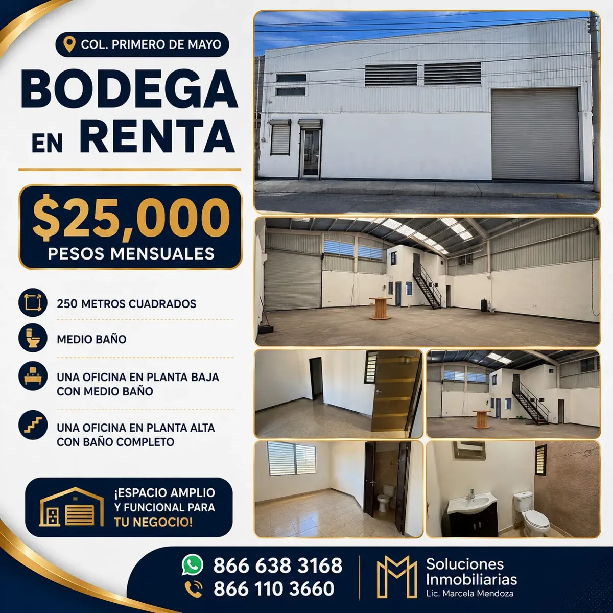 Bodega en renta en 1 de Mayo, Monclova — foto 1 de 8
