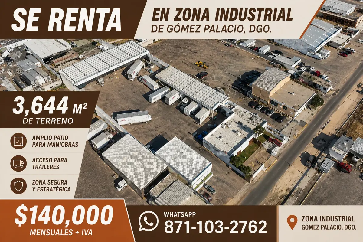 Nave en renta en Parque Industrial Laguna, Gómez Palacio