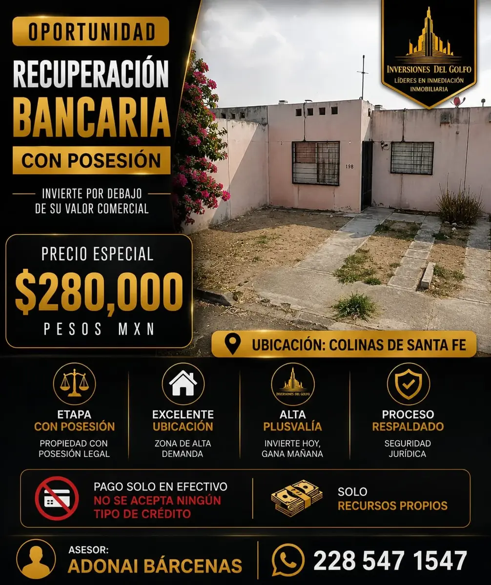Casa en venta en Colinas de Santa Fe, Veracruz — foto 1 de 4