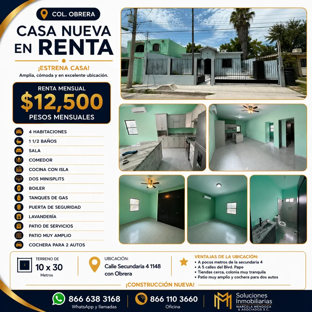 Casa en renta en Obrera Sur, Monclova — foto 1 de 16