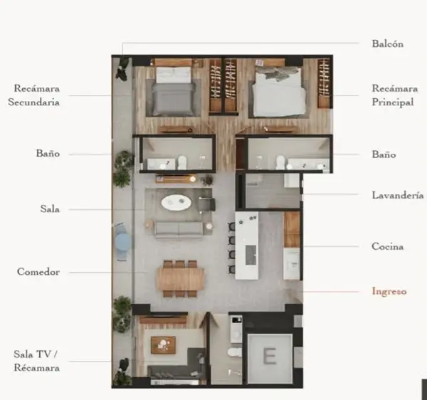 Departamento en renta en Prados de Providencia, Guadalajara — foto 3 de 23