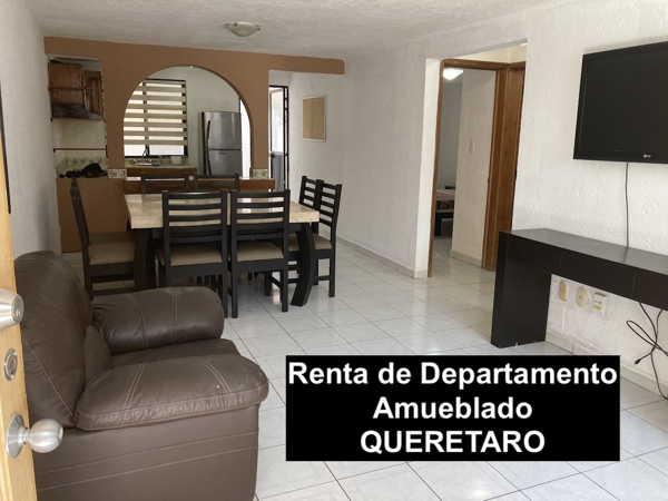 Se renta departamento amueblado en PLANTA BAJA cerca Tec de Monterrey, Queretaro