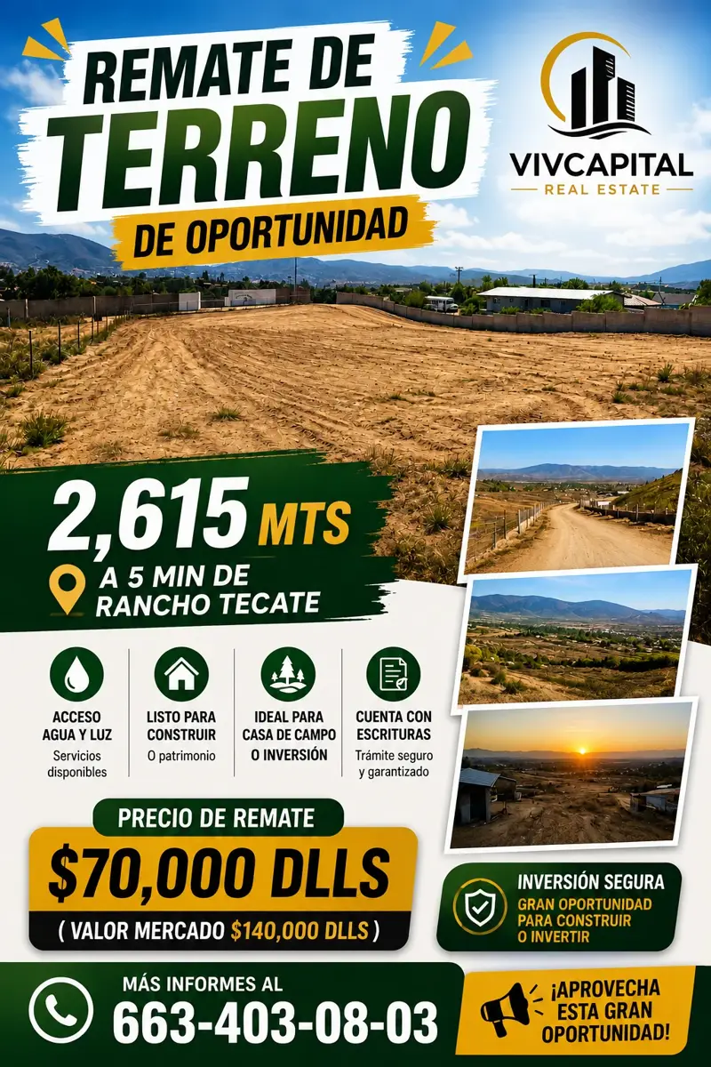 Terreno en venta en Nueva Colonia Hindú, Tecate — foto 1 de 12