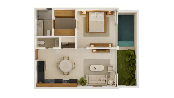 Departamento en venta en Santa Gertrudis Copo, Mérida — foto 3 de 23