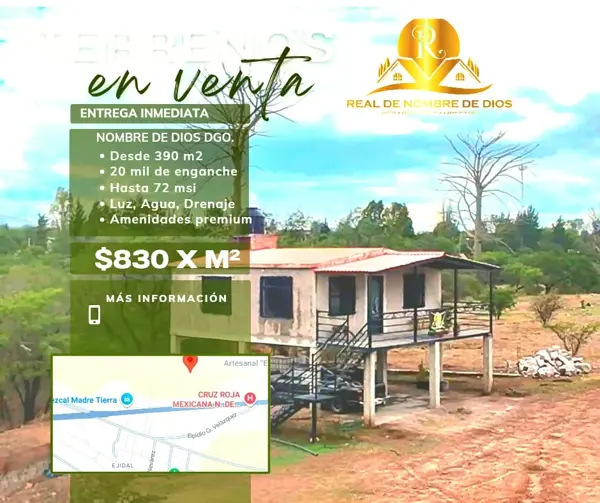 TERRENOS EN REAL DE NOMBRE DE DIOS