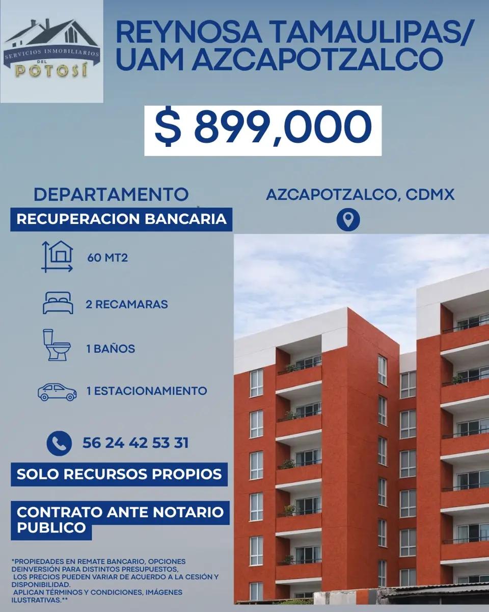 Departamento en venta en Reynosa Tamaulipas, Azcapotzalco