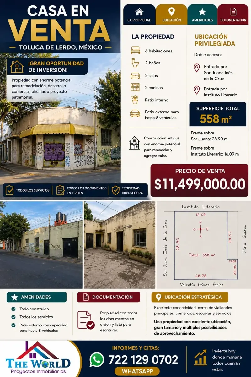 Casa en venta en Toluca de Lerdo Centro, Toluca